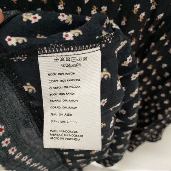 Faithfull the Brand x Anthropologie Dress Fresa Bell Sleeve Floral Print Mini 4 - Picture 7 of 9